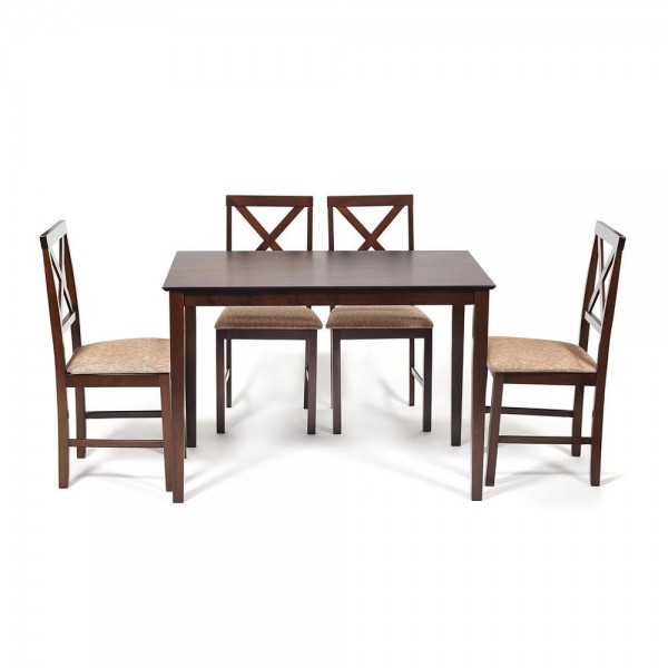Обеденный комплект эконом Хадсон (стол + 4 стула)/ Hudson Dining Set дерево гевея/мдф (Tet Chair) в Луганске, ЛНР